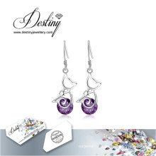 Cat de destin bijoux cristaux de Swarovski boucles d’oreilles Boucles d’oreilles longues